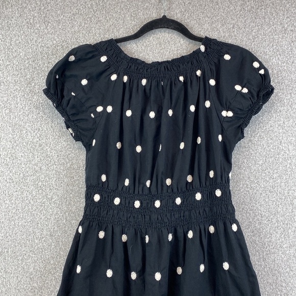 Cute Options boho milkmaid midi dress made in India L dot embroidered cotton - Picture 9 of 12